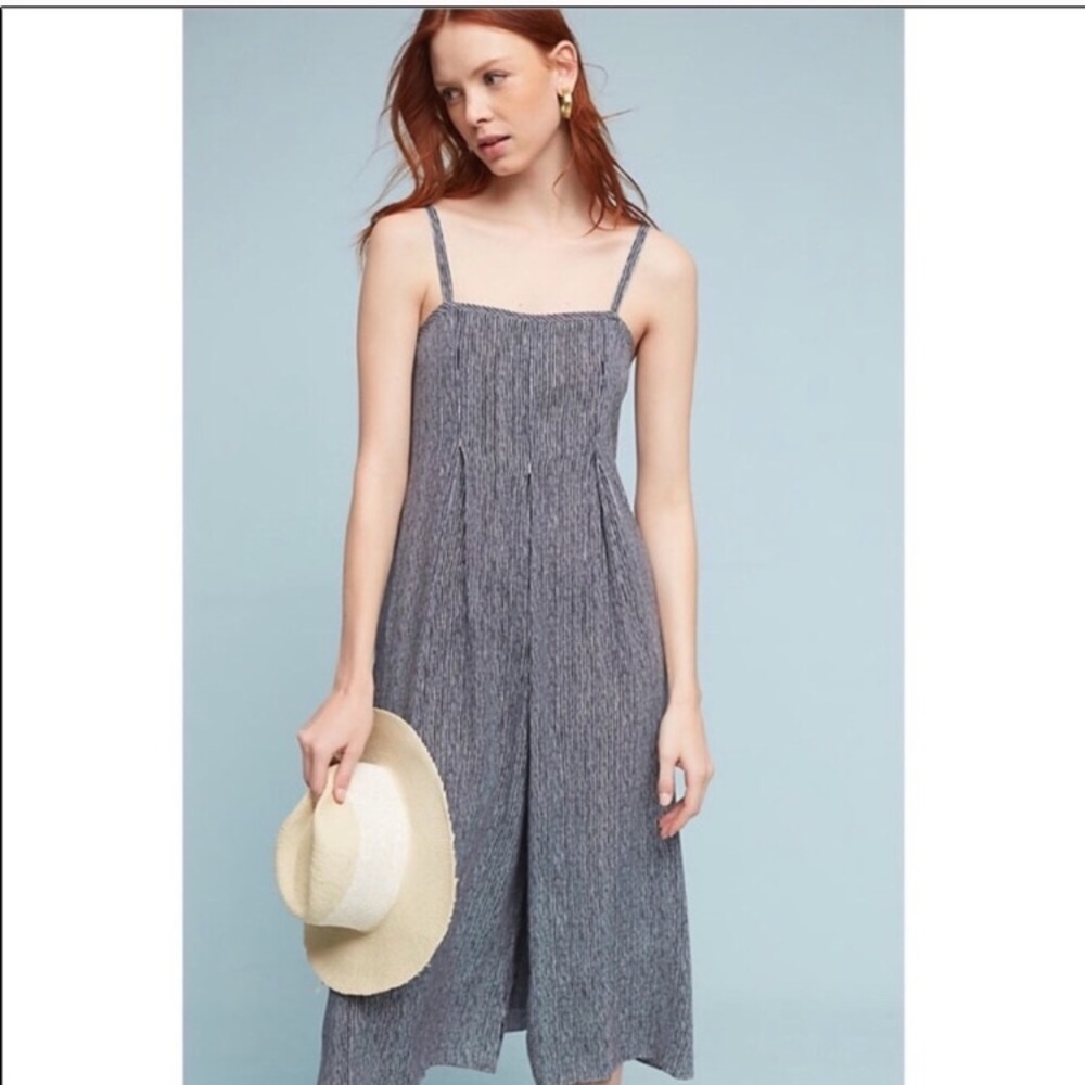 Anthropologie Faye Striped Wide Leg Jumpsuit